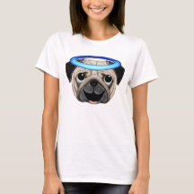 Mops-Engel Emoji T - Shirt-Engels-Mops Emoji