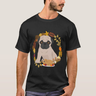Mops-Erntedank-Kranz - Frohes Erntedankfest Mops - T-Shirt