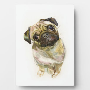 Mops Face Art Print Niedlicher Mops Hund Fotoplatte