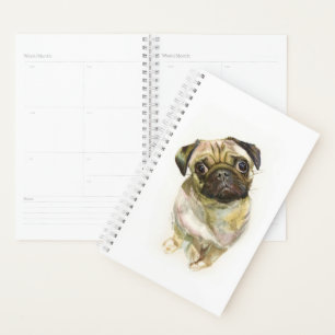 Mops Face Art Print Niedlicher Mops Hund Planer