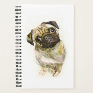 Mops Face Art Print   Niedlicher Mops Hund Planer
