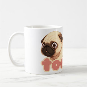 Mops-Farbedesign Kaffeetasse