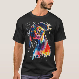 Mops Farbenfrohe Möpsen Art Dog Pet Lover Tri-mix T-Shirt