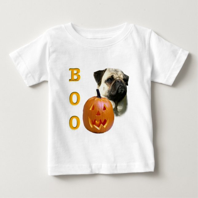 Mops (fawn) Boo Baby T-shirt (Vorderseite)