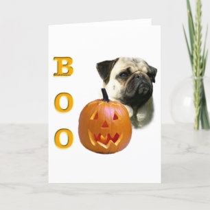 Mops (fawn) Boo Karte