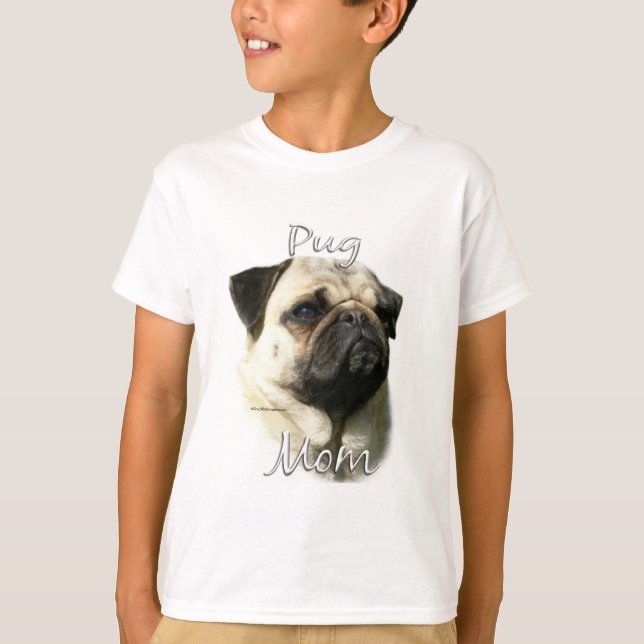 Mops (fawn) Mama 2 T-Shirt (Vorderseite)