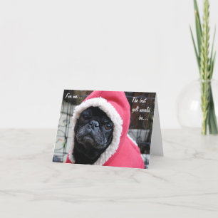 Mops-Feiertags-Karte Feiertagskarte