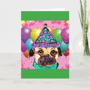 Mops Feiertagskarte