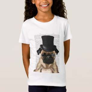 Mops, Festhund und Hut T-Shirt