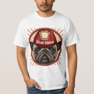 Mops Feuerwehrmann T-Shirt