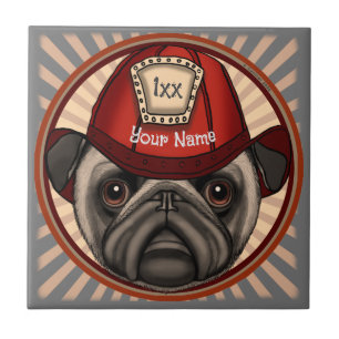 Mops-Feuerwehrtafel Fliese