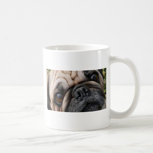 Mops Fingerkuppen Tasse (Rechts)