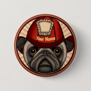 Mops Firefighter-Button Button