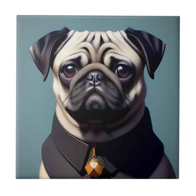 Mops Fliese (Vorderseite)