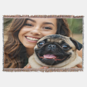 Mops-Foto personalisieren anpassen Decke