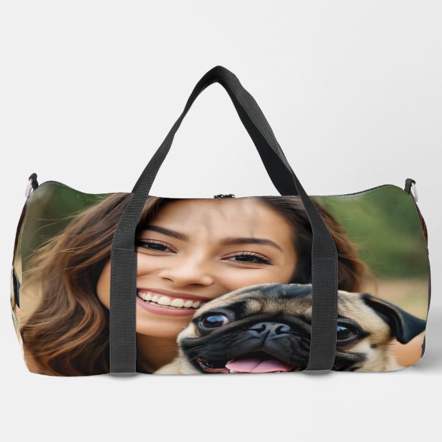 Mops-Foto personalisieren anpassen Duffle Bag (Vorderseite)