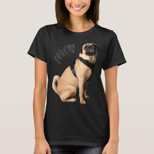 Mops Frauen Männer Mops Mama Vater Leben Liebe Hau T-Shirt