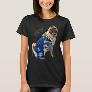 Mops Frauen Männer Mops Mama Vater Leben Liebe Hun T-Shirt