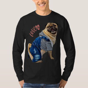 Mops Frauen Männer Mops Mama Vater Leben Liebe Hun T-Shirt