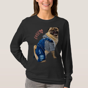 Mops Frauen Männer Mops Mama Vater Leben Liebe Hun T-Shirt