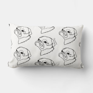 Mops für benutzerdefinierte Line-Art Lendenkissen