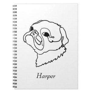 Mops für benutzerdefinierte Line-Art Notizblock