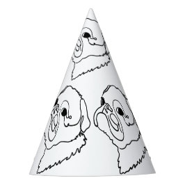 Mops für benutzerdefinierte Line-Art Partyhütchen