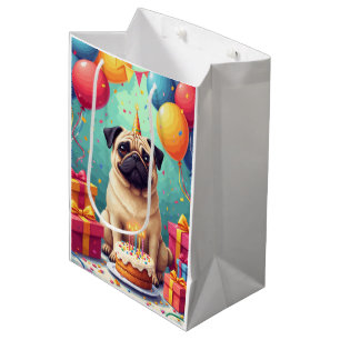 Mops-Geburtstagsfeier Mittlere Geschenktüte