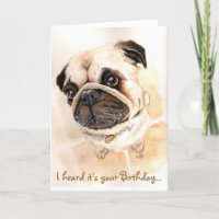 Mops Geburtstagskarte