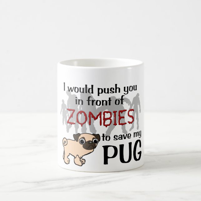 Mops gegen Zombies Tasse (Mittel)