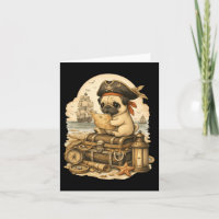 Mops gekleidet als Pirat Lustiger Hund Mops Hallow