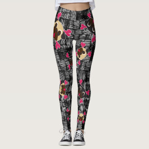 Mops-gekreuzte Knochen schlecht zum Knochen Leggings