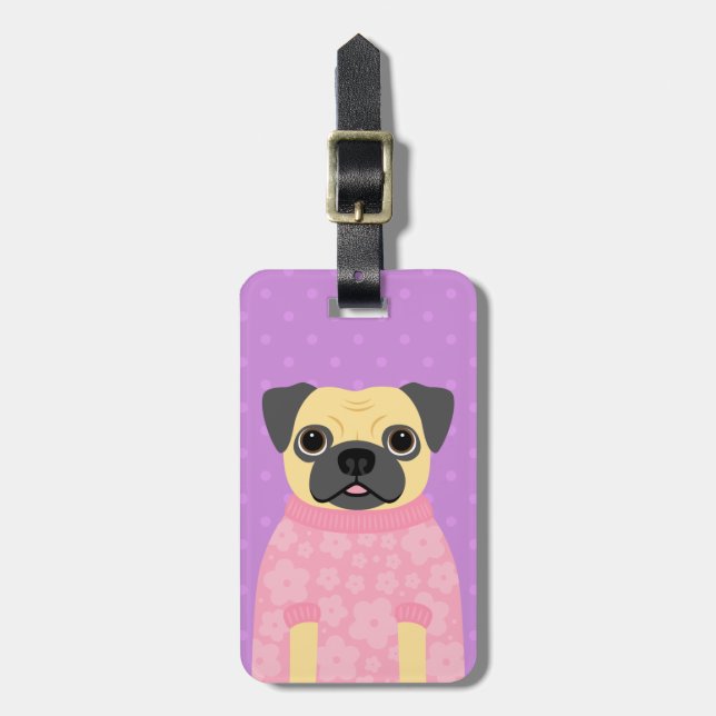 Mops Gepäckanhänger (Vorderseite vertikal)