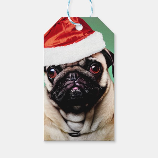 Mops Geschenkanhänger (Vorderseite)