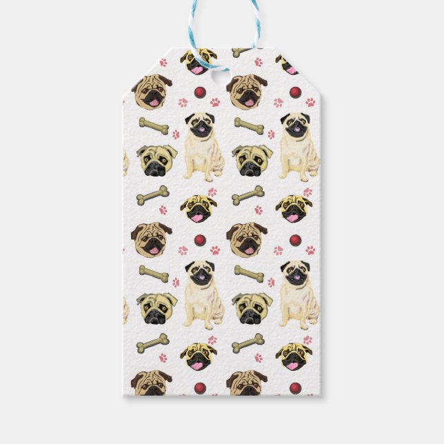 Mops-Geschenketags Geschenkanhänger (Vorderseite)