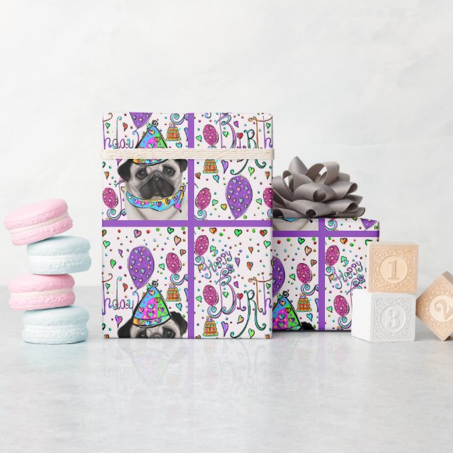 MOPS GESCHENKPAPIER (Babyparty)