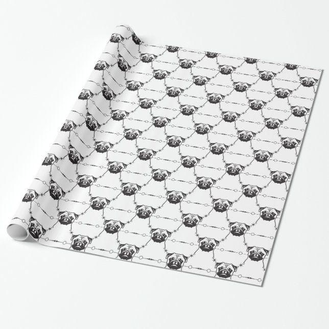 Mops Geschenkpapier (Ungerollt)