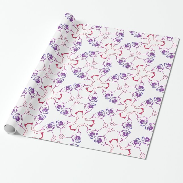 Mops Geschenkpapier (Ungerollt)