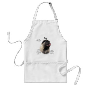 Mops-Geschichtsentwurf Schürze