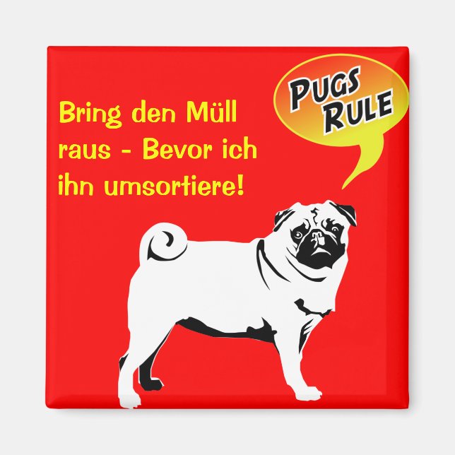 Mops Gesetze / Magnet (Vorne)