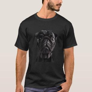 Mops-Gesicht für Hundemama Papa Papa Süßer schwarz T-Shirt