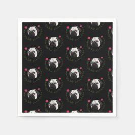 Mops Gesicht, Hundekunst Serviette