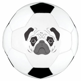 Mops-Gesicht-Silhouette Fußball