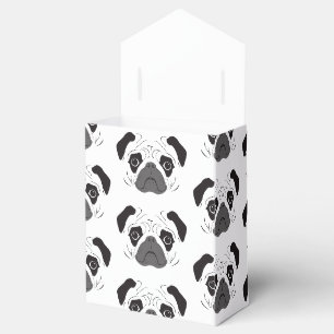 Mops-Gesicht-Silhouette Geschenkschachtel