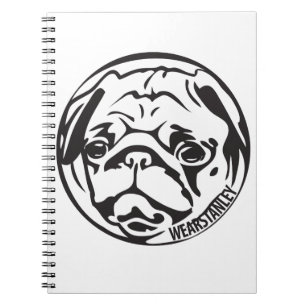 Mops-Gesichts-Notizbuch Notizblock