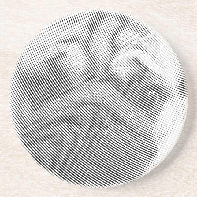 Mops Getränkeuntersetzer (Vorne)