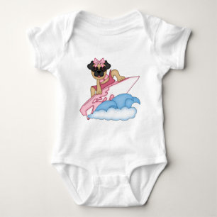 Mops Girl - Pink Baby Strampler