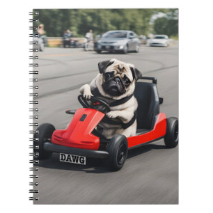 Mops-Go-Kart-Rennen Notizblock