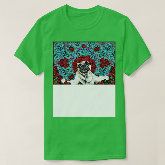 Mops-Göttin T-Shirt (Design vorne)
