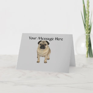 Mops-Grußkarte Feiertagskarte